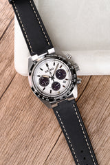 LEATHER STRAP WITH END LINKS FOR SEIKO SPEEDTIMER (LX03-813)