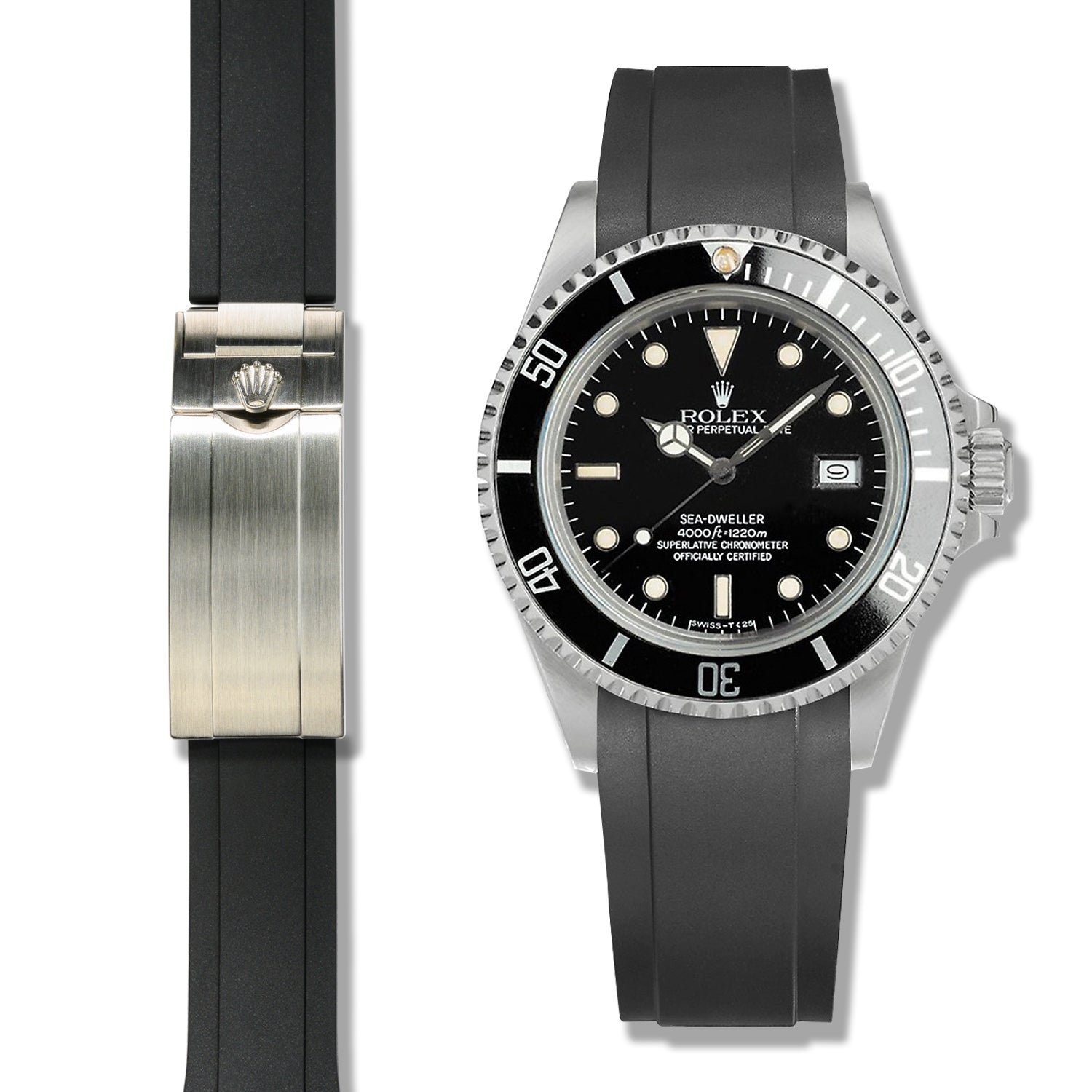 Rolex sea dweller leather strap hotsell