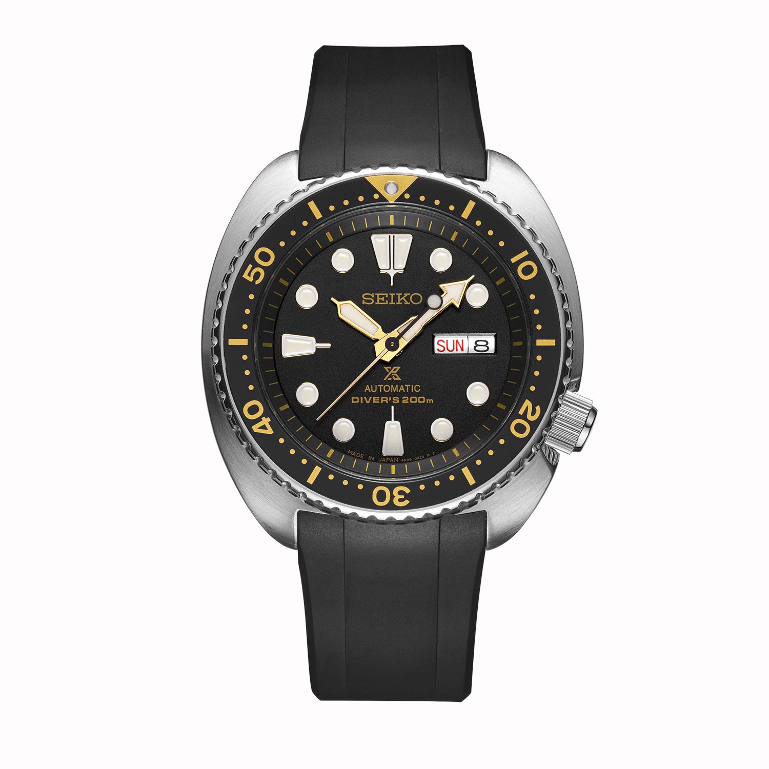 Seiko Turtle Curved End Rubber Strap