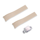 21MM FLEXI-CURVED END SAILCLOTH FKM RUBBER STRAP (CX01)