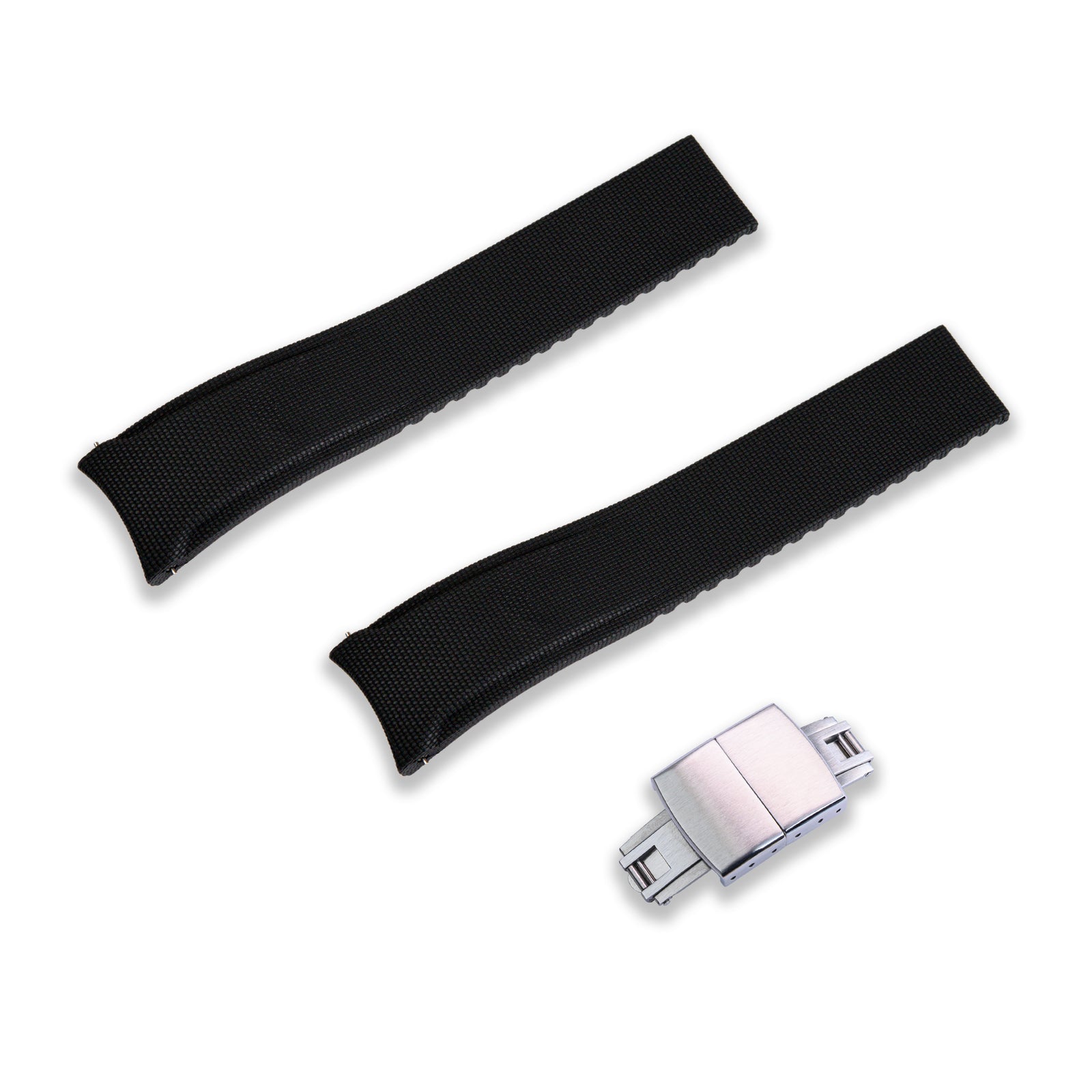 21MM FLEXI-CURVED END SAILCLOTH FKM RUBBER STRAP (CX01) – Crafter Blue