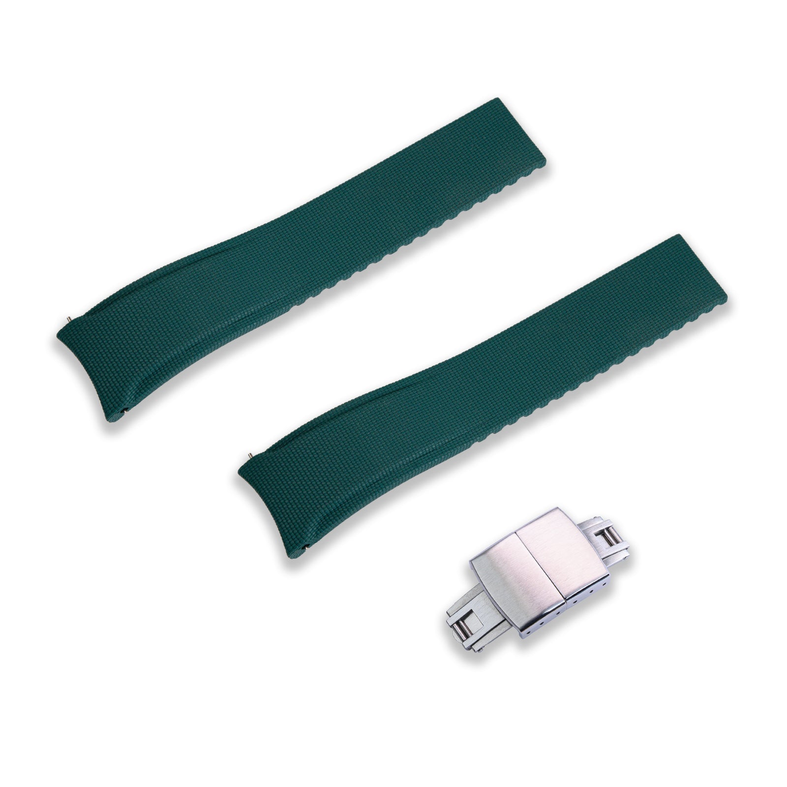 21MM FLEXI-CURVED END SAILCLOTH FKM RUBBER STRAP (CX01) – Crafter Blue