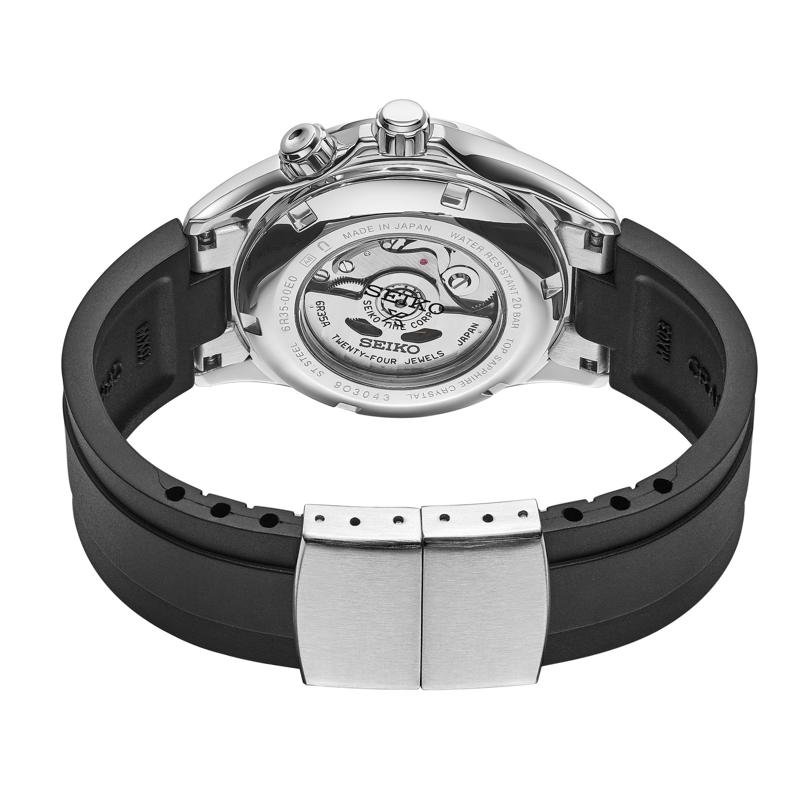 FKM RUBBER STRAP WITH END LINKS FOR SEIKO ALPINIST (MX03-117