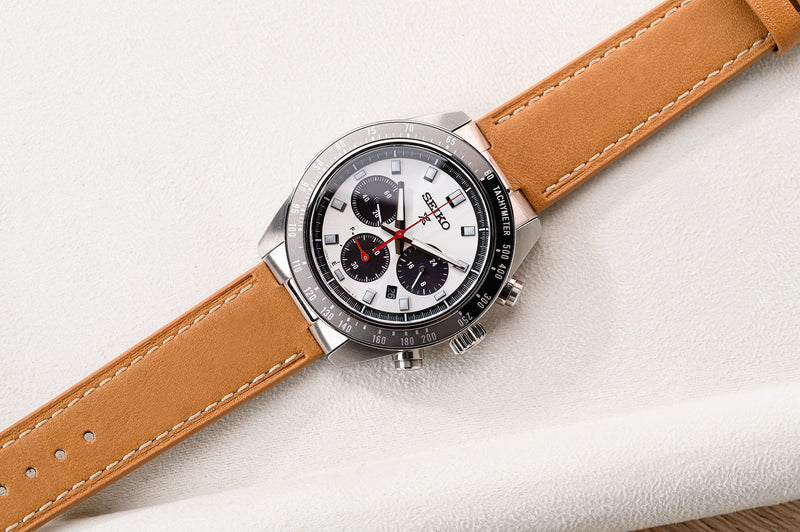 LEATHER STRAP WITH END LINKS FOR SEIKO SPEEDTIMER 41.40MM (LX03