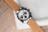 LEATHER STRAP WITH END LINKS FOR SEIKO SPEEDTIMER (LX03-813)