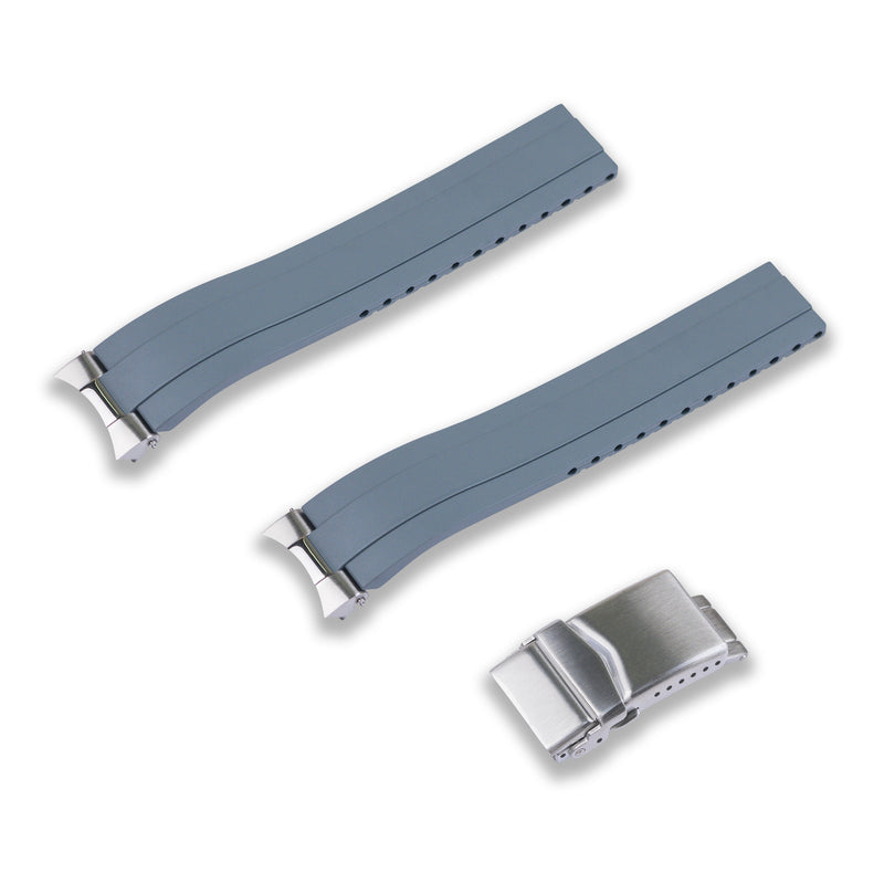 FKM RUBBER STRAP WITH END LINKS FOR HAMILTON KHAKI FIELD (MX03-733)