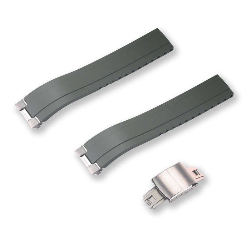 syokougyoページ‼️ホワイト＆ブラックモール FKM RUBBER STRAP WITH END LINKS FOR SEIKO SPEEDTIMER (MX03-813
