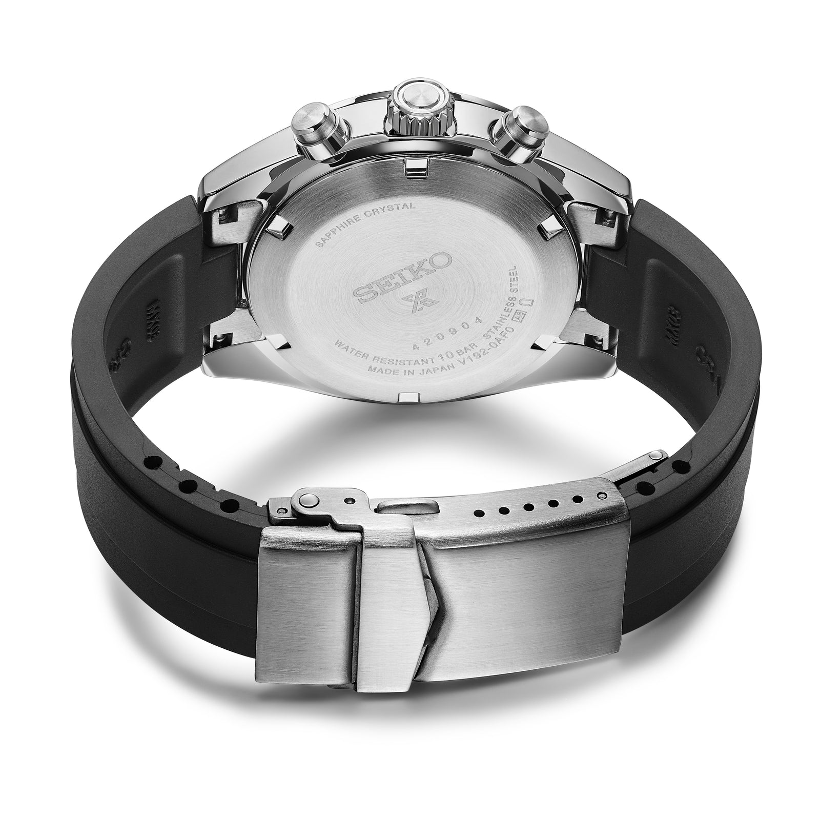 FKM RUBBER STRAP WITH END LINKS FOR SEIKO SPEEDTIMER (MX03-813