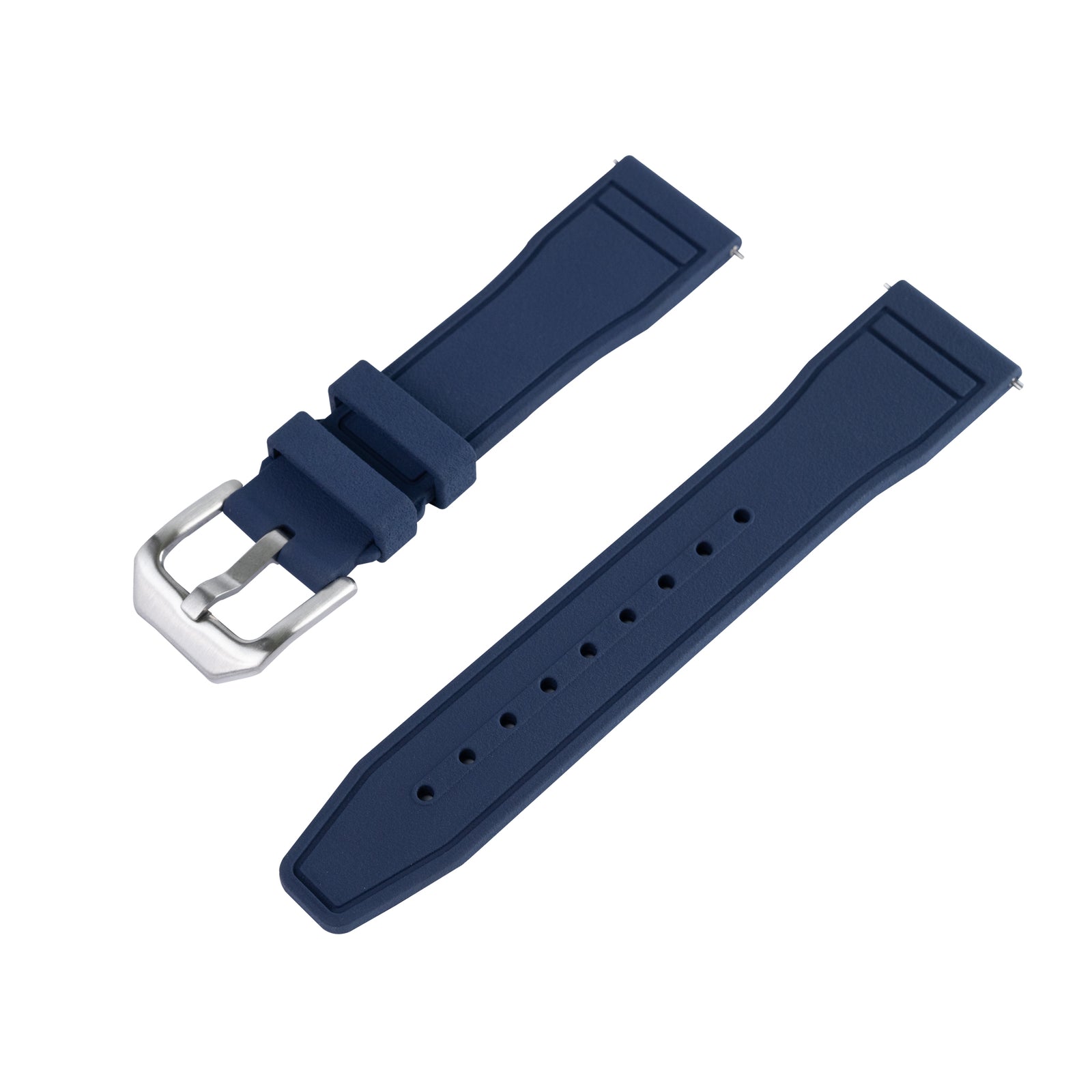 21MM STRAIGHT END PILOT FKM RUBBER STRAP (UX07) – Crafter Blue