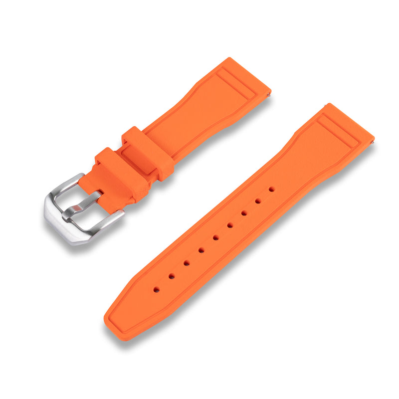 22MM STRAIGHT END PILOT FKM RUBBER STRAP (UX07)