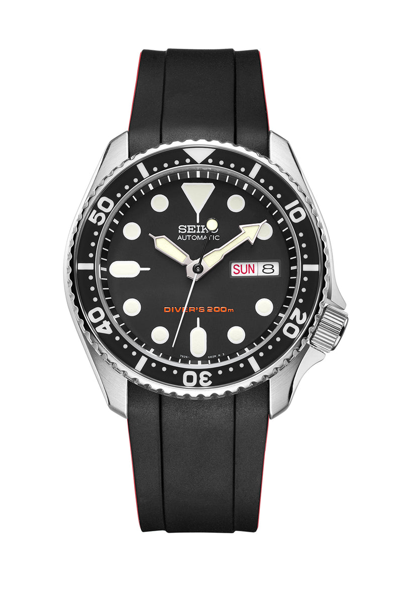 CURVED END RUBBER STRAP FOR SEIKO SKX (CB10) - Main Image