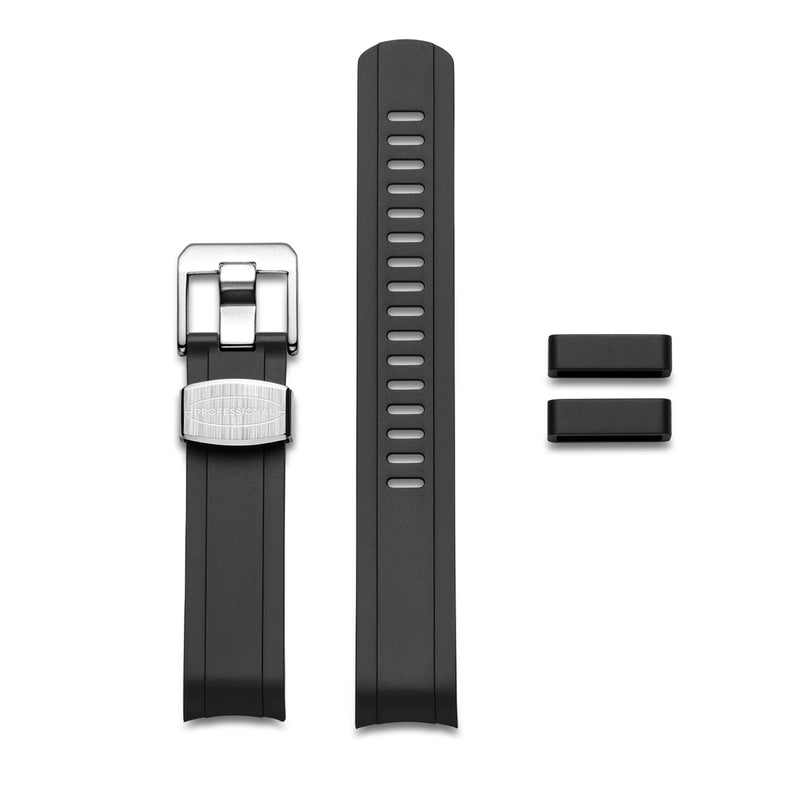 Curved end sales silicone watch band