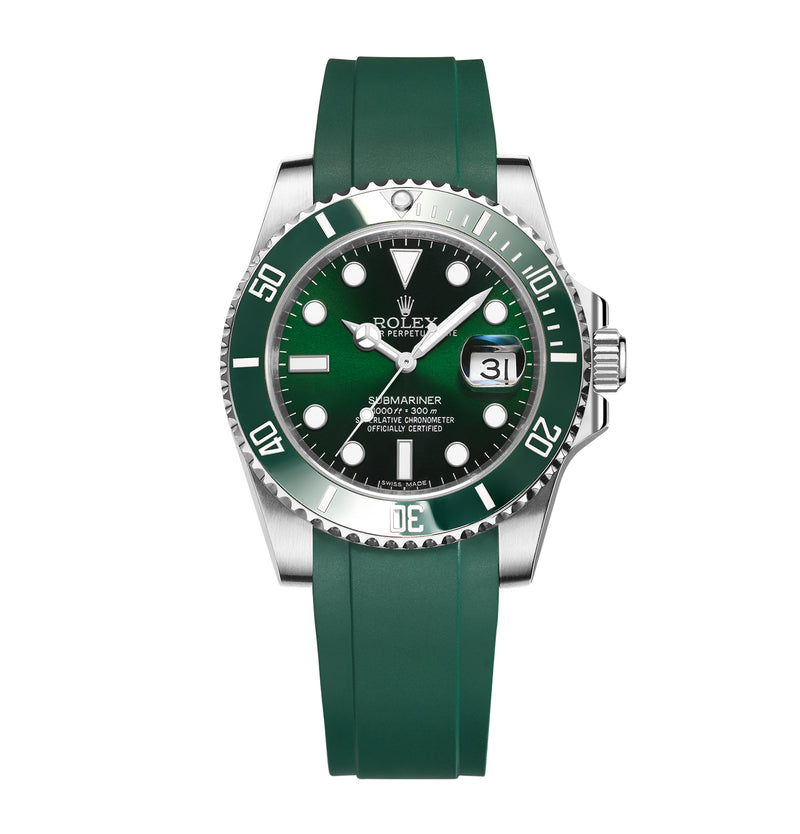 Rolex hulk green rubber strap Outlet