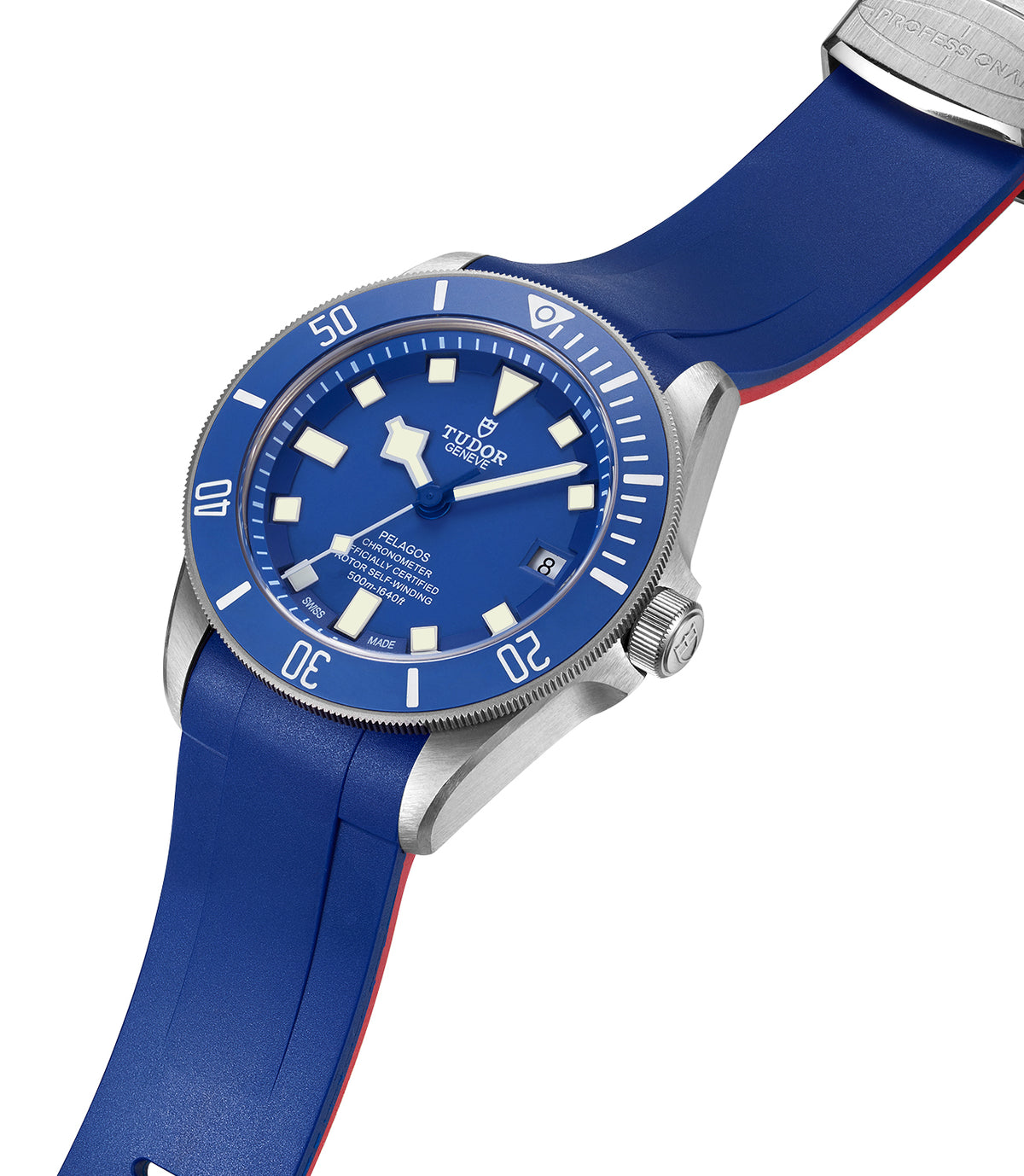 CURVED END RUBBER STRAP FOR TUDOR PELAGOS (TD02) – Crafter Blue