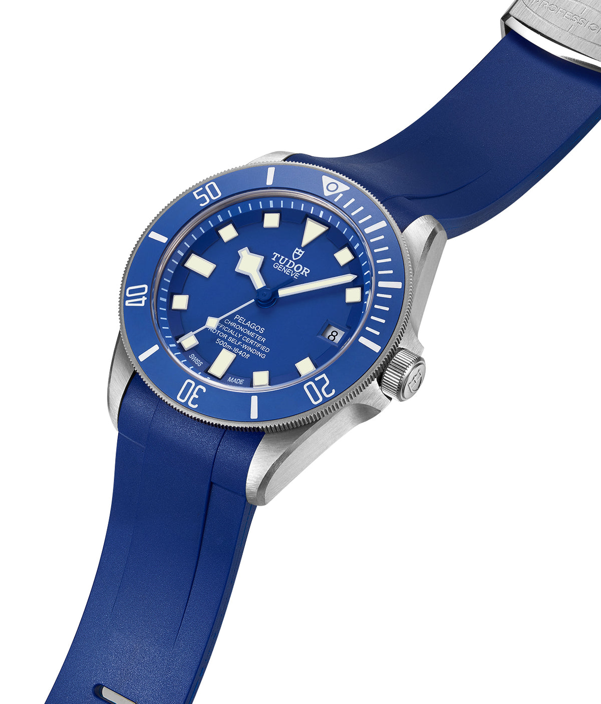 CURVED END RUBBER STRAP FOR TUDOR PELAGOS (TD02) – Crafter Blue